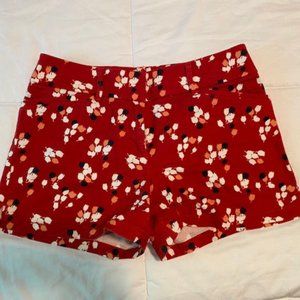 Red Floral Shorts